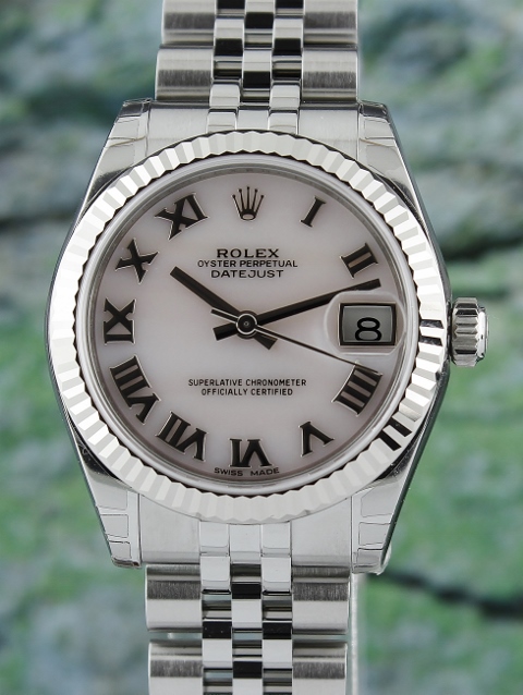(image for) A ROLEX MID SIZE STEEL OYSTER PERPETUAL DATEJUST / 178274